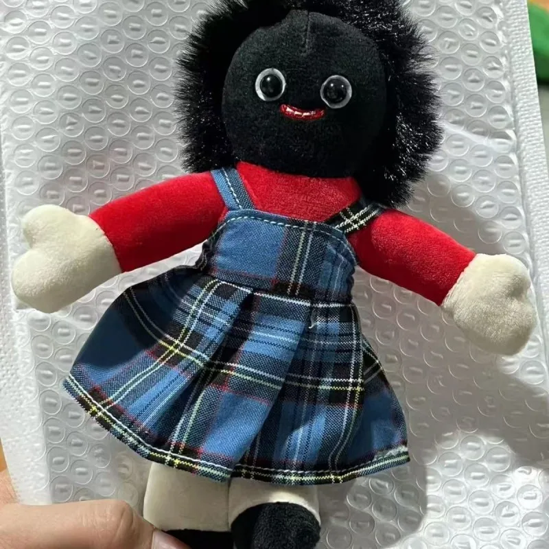 18cm Cute Black Face Doll Plush Keychain Pendant Soft Stuffed Animal Charm Kawaii Bag Accessories Gift for Girls Women Birthday