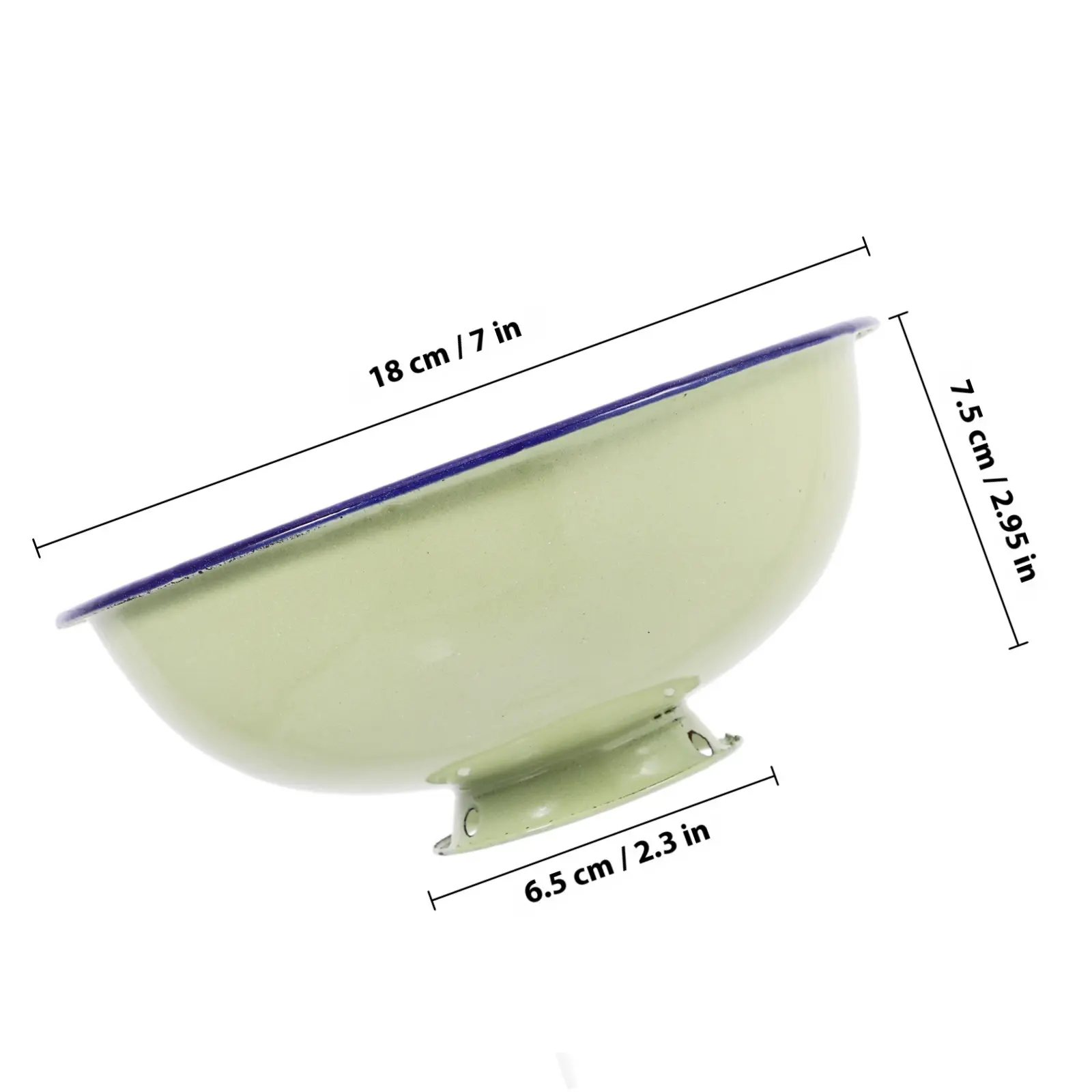 Vintage Enamel Bowl Large Capacity Thickened Deep Structure for Family Meals Salad Serving Noodles Mixing Elegant Classic Color