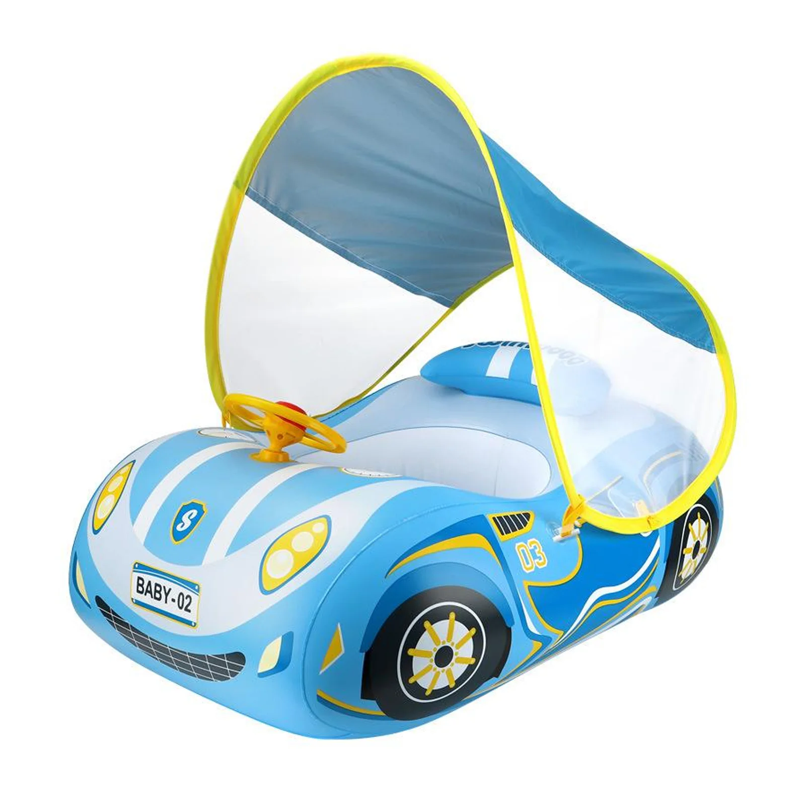 Cool Car Kids Swimming Seat Float Ring Inflatable Infant Floating For Summer Kids Swim Boat Circle Toddler Bathing Water Toy
