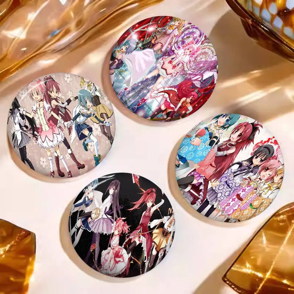 Anime Puella Magi Madoka Magica Creative Tinplate Soft Button Pins Animal Icon Brooch Lapel Backpack Badge Accessories Pin
