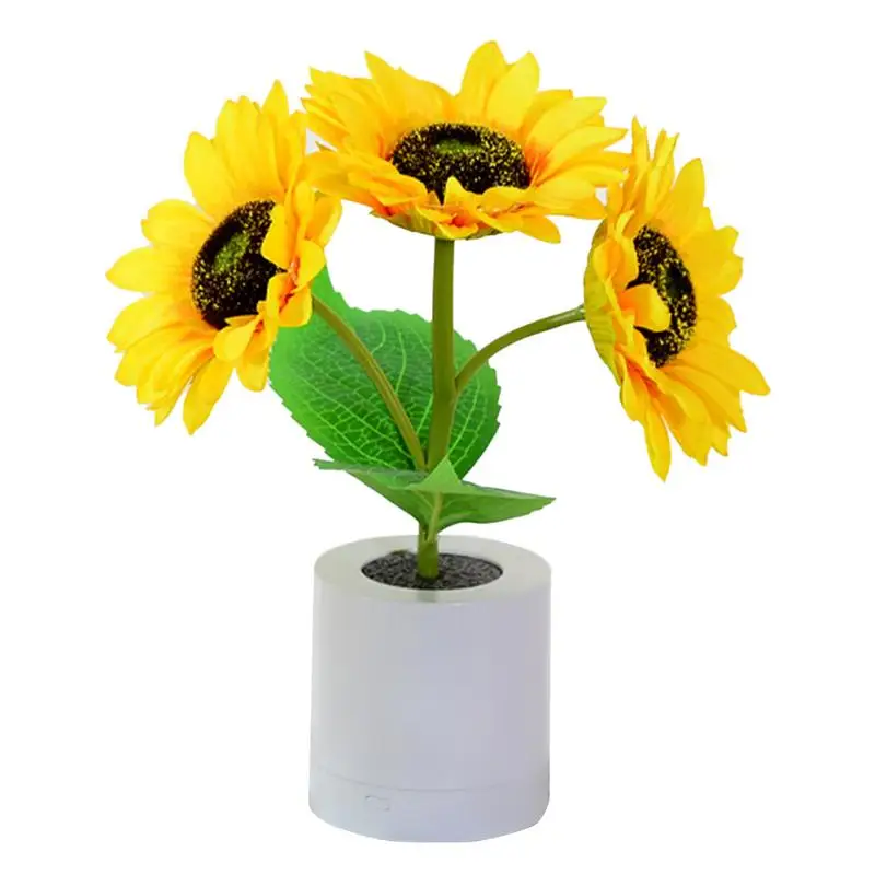 

Sunflower Lamp Realistic Vintage Unique Flower Lamp Decorative Night Light Rechargeable Decorative Night Light Lamp For Bedroom