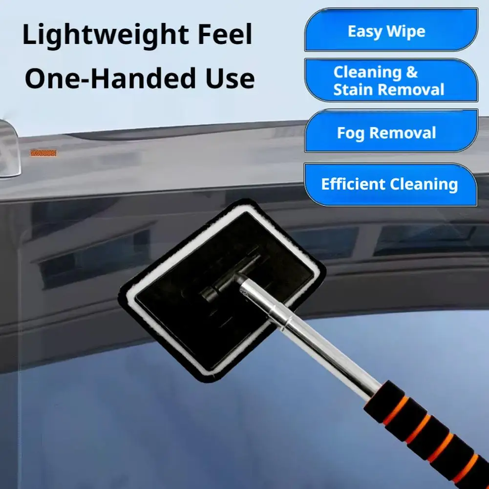 Telescopic Car Windshield Defogger Brush Interior Glass Cleaning Mop for Dust Fog Removal Tool