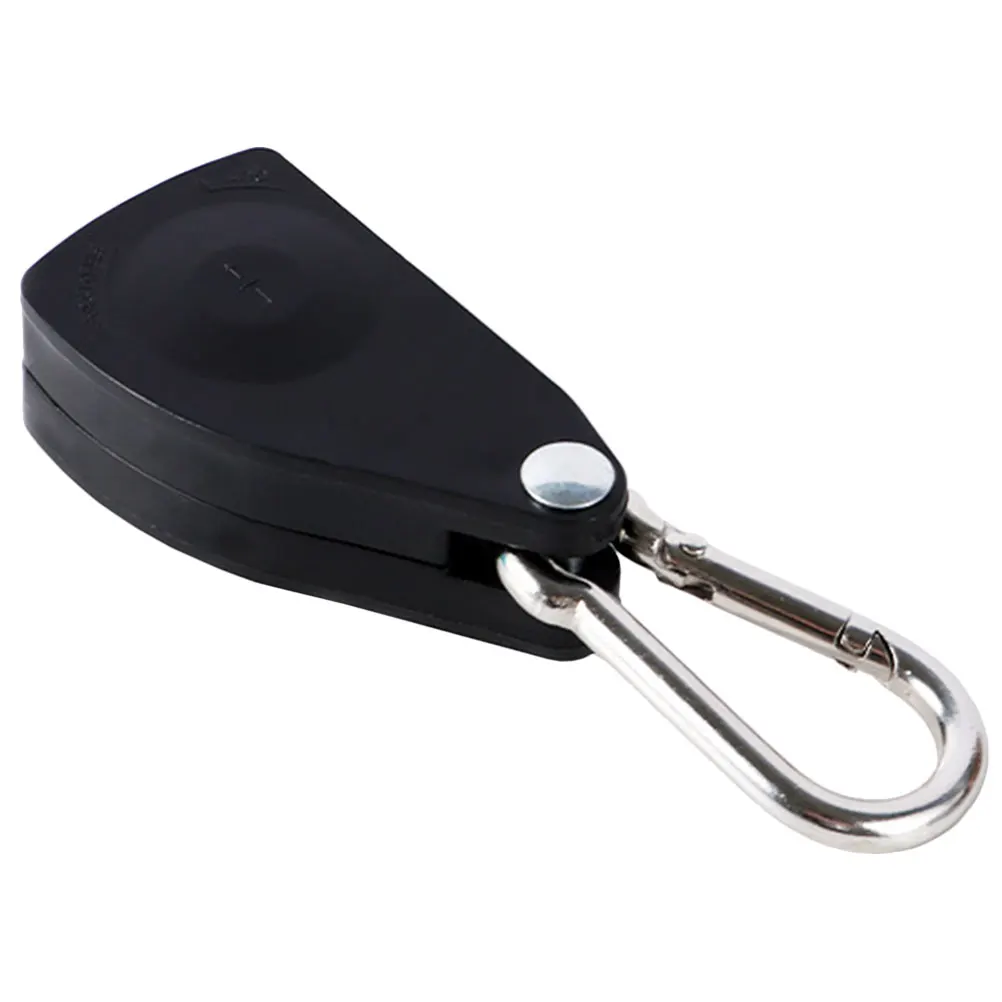 

Tent Supplies Heavy Duty Rope Tightener Pulley Block Cable Hook Metal Buckle Black Color Height Adjustable Outdoor Camping