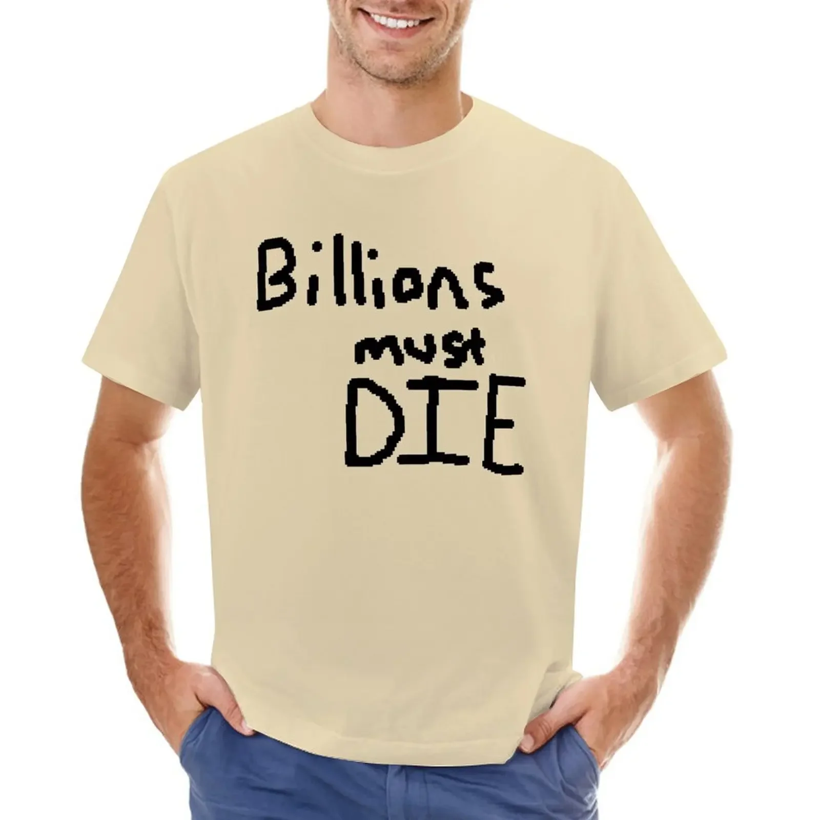 2024 Billions must DIE T-Shirt niestandardowe ubrania kawaii śmieszne koszulki dla mężczyzn harajuku streetwear oversize graficzna koszulka — zdjęcie 5