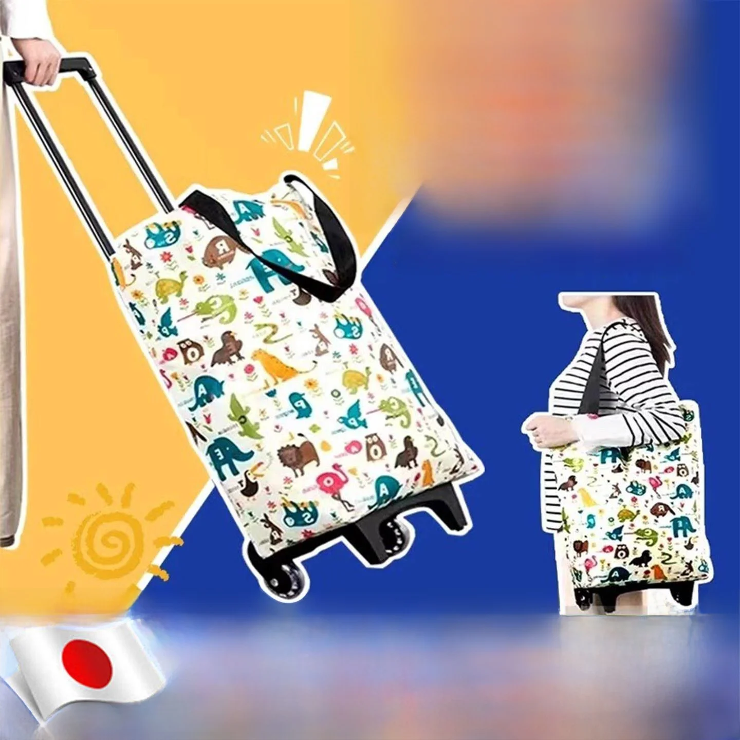 

Портативная легкая тележка для покупок на колесах, складная, для овощей, маленькая тележка-сумка из ткани Оксфорд для домохозяек