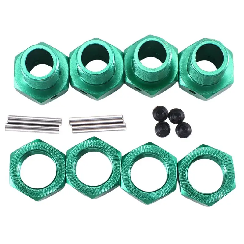 B78B-4Piece Extended Wheel Hex Hub Adapter For 1/10 Arrma Kraton Outcast Metal RC Car Upgrades Parts ,Green