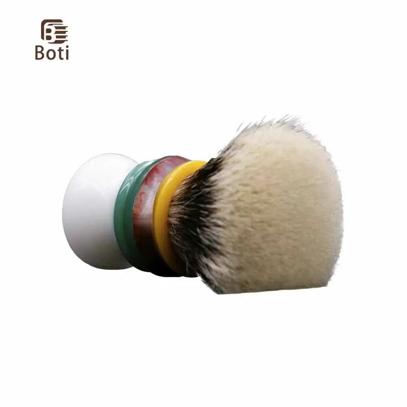Boti Brush-Beard Brush Jam On The White Clouds Handle with SHD Giant NC Finest Two Band Badger Hair Knot Fan Type Shaving Tools