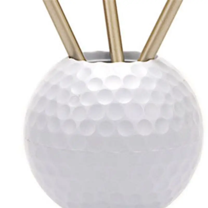 NEW HOT In Stock-Mini Golf Ball Pen Bucket, Anti-Slip Base Pencil Holder Desk Organizer, With 3 Golf Pens Souvenir, For Women Me