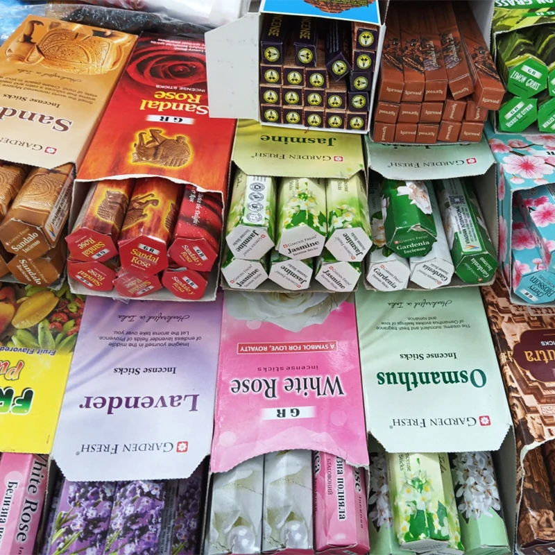 T68 20 unids/caja palitos de incienso de la India-palos de aromaterapia de sándalo/lavanda/limón hechos a mano para meditación