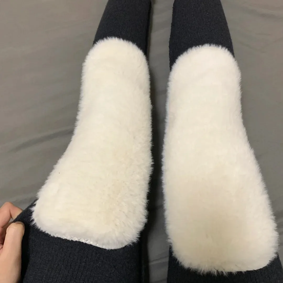Harbin Women's Thickened Fleece Lined Woolen Pants High Waist Warm Trousers for Winter Cold Resistant Northeast China Home Cl...