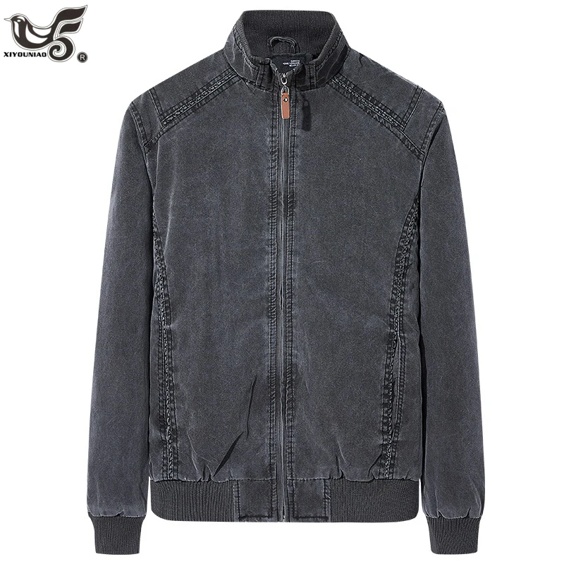 

New Autumn winter Jacket Men Pure Cotton Business Casual Cargo Jackets Outdoor Motorcycle Bomber Coats Male Jaqueta Masculina