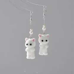 Super cute plush cat earrings a gift for her