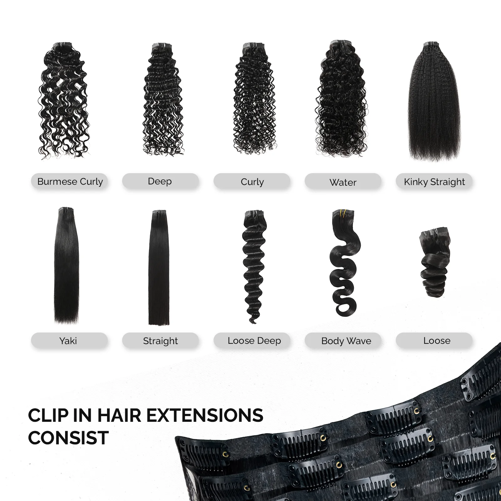 

12A Quick Clip In 100% Human Hair Extensions 6pcs 12-30Inch 100g Thick & Silky Human Hair Quality Guarantee For Daily Use Woman