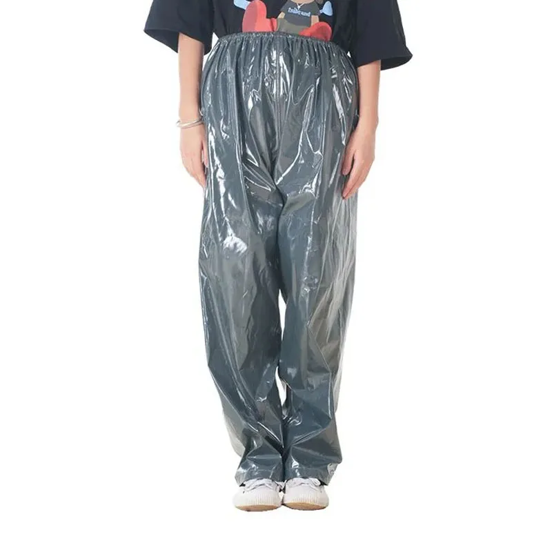 Couple Outdoor Sports Waterproof TPU Plastic Pants Casual Loose Cargo Trousers Soft Smooth Silent Leak Proof ABDL Diaper Pants