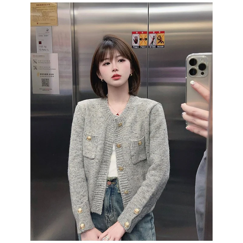Cárdigan Harajuku para mujer, Tops con botones, suéteres que combinan con todo, abrigos sueltos, ropa informal Chic, Otoño e Invierno