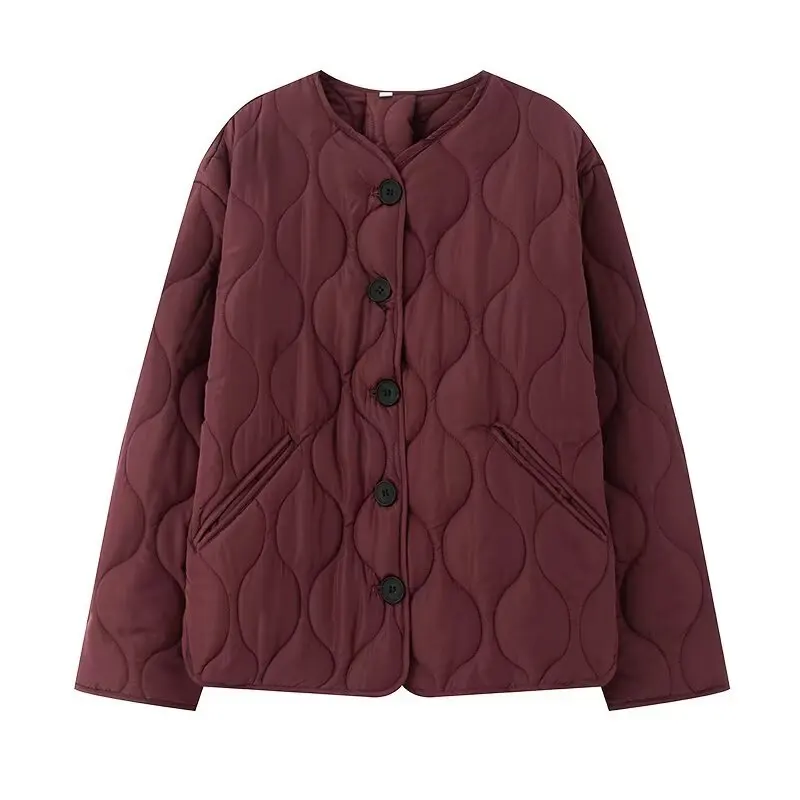 

Faionable Round Ne Long Sve Cotton Jaet, женская осенняя новинка, простая хлопковая одежда, верхняя одежда