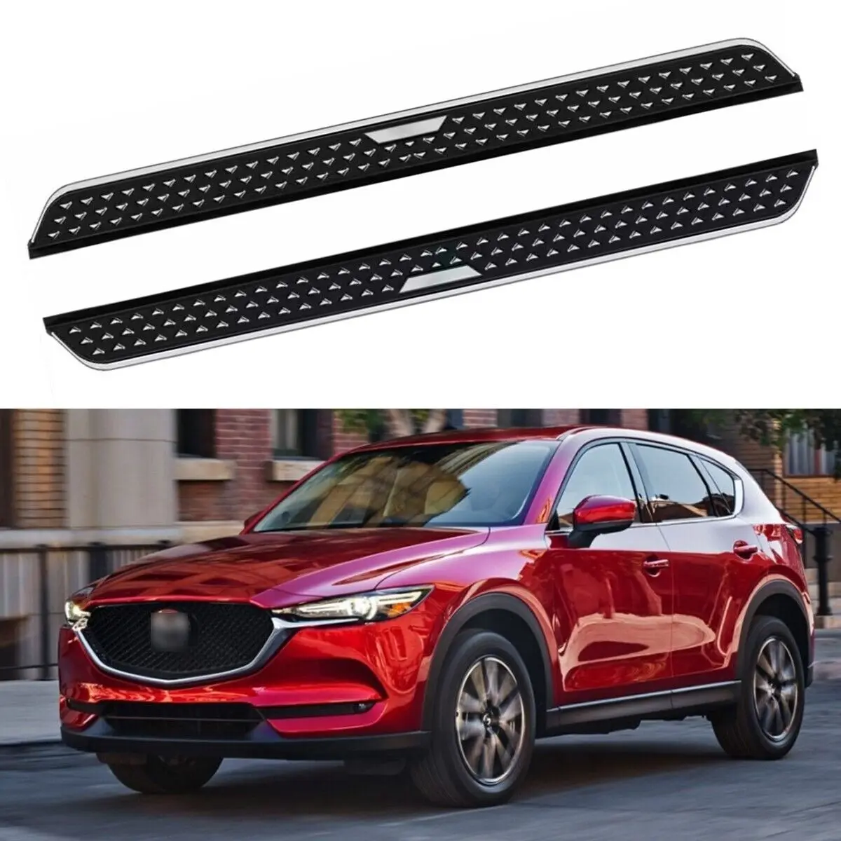 

2Pcs Fixed Door Side Step Running Board Nerf Bar Fits For Mazda CX50 CX-50 2022 2023