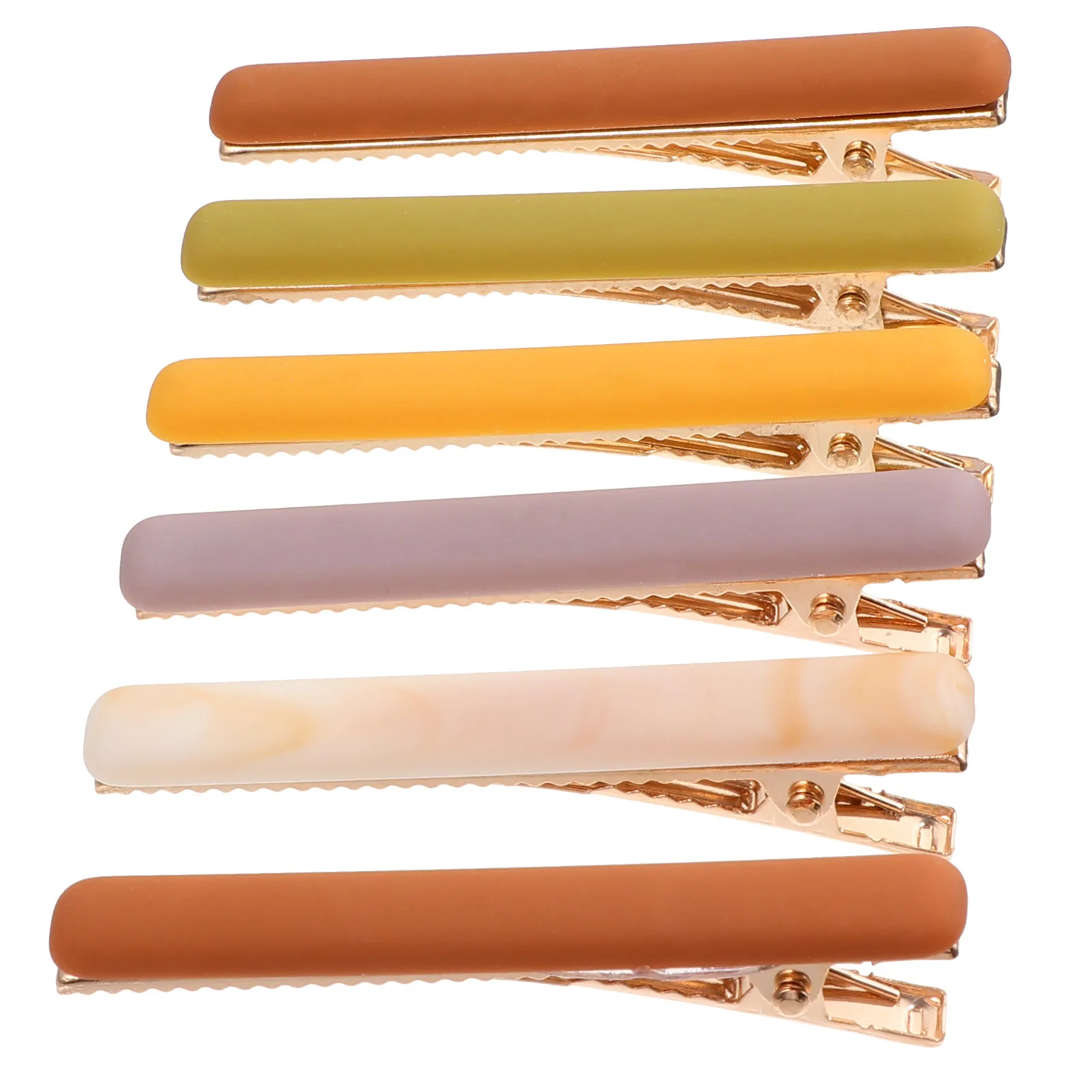 

6pcs Duckbill Hair Clips Fresh Bangs Pins Simple Accessories Daily Use Beauty Shop Durable Alloy Practical Gift Hair Care