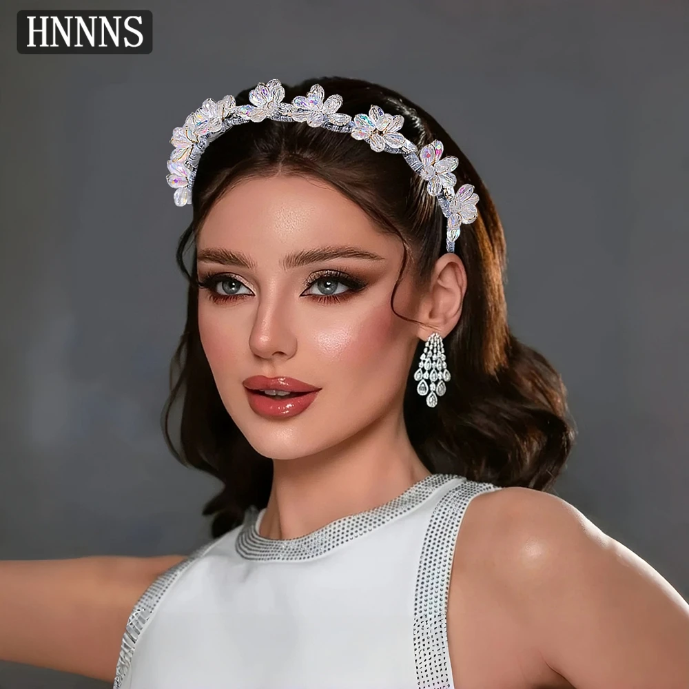 

TOPQUEEN Bridal Wedding Rhinestone Headband Handmade Flower Elegant Ladies Banquet Dance Party Everyday Hair Accessories YXA400