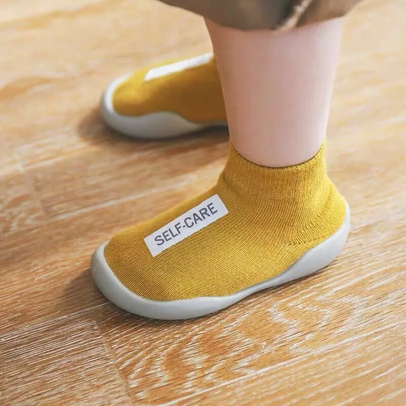 Baby Shoes Cotton First Shoes Baby Toddler Shoes First Walker Boys Girls Kids Soft Rubber Sole Baby Shoe Knit Booties Anti-Slip