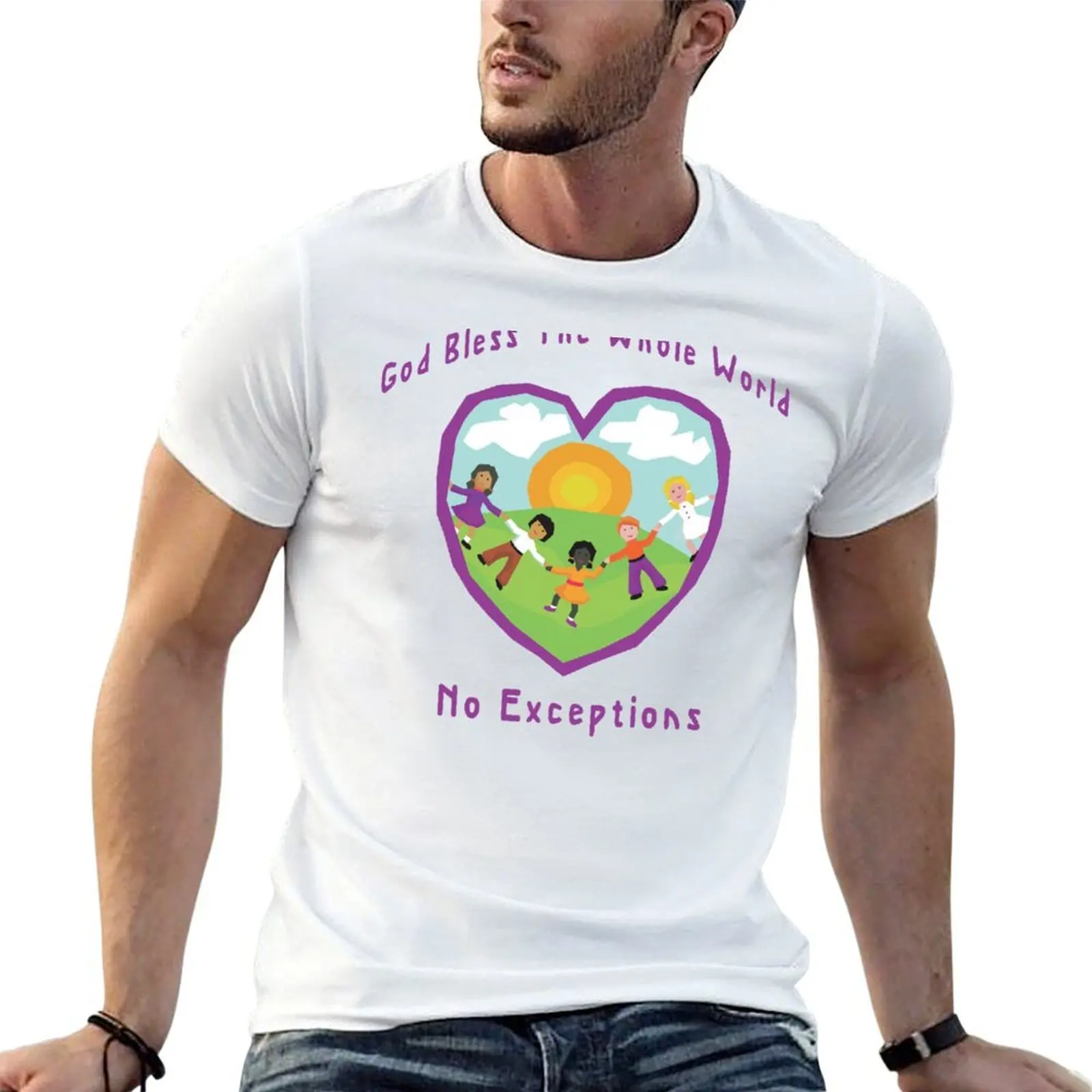 

God Bless The Whole World No Exceptions T-Shirt t shirt personalised man t shirt designer t shirts for man pack cotton T-shirt