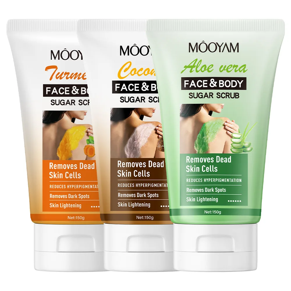 

Face Body Scrub Exfoliating Body Scrub Aloe Vera Coconut Turmeric Scrub Hyaluronic acid gel