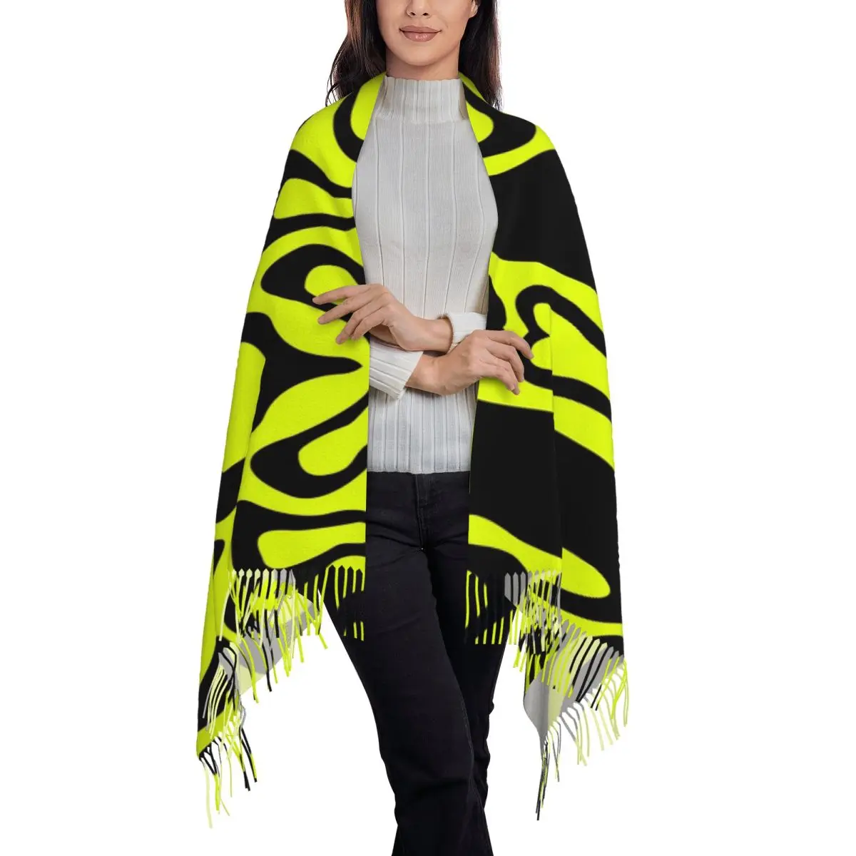 F1 2024 - Lando Norris #4 Scarf Tassel Scarves for Women Soft Warm Shawls and Wraps Large Fall Winter Shawl Wrap