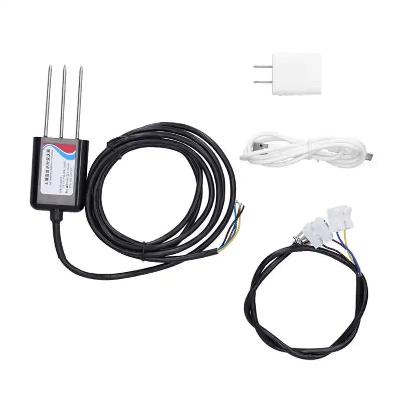 Soil Multi Parameter Detector Digital  Temperature Moisture Meter Tester Sensor 100-240V US Plug