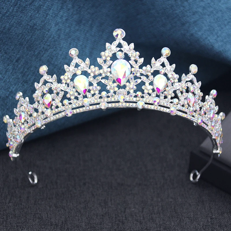 15 Farben Prinzessinnen-Krone Braut-Diademe und -Kronen für Frauen Abschlussball Geburtstag Hochzeit Haarschmuck Party-Kopfschmuck