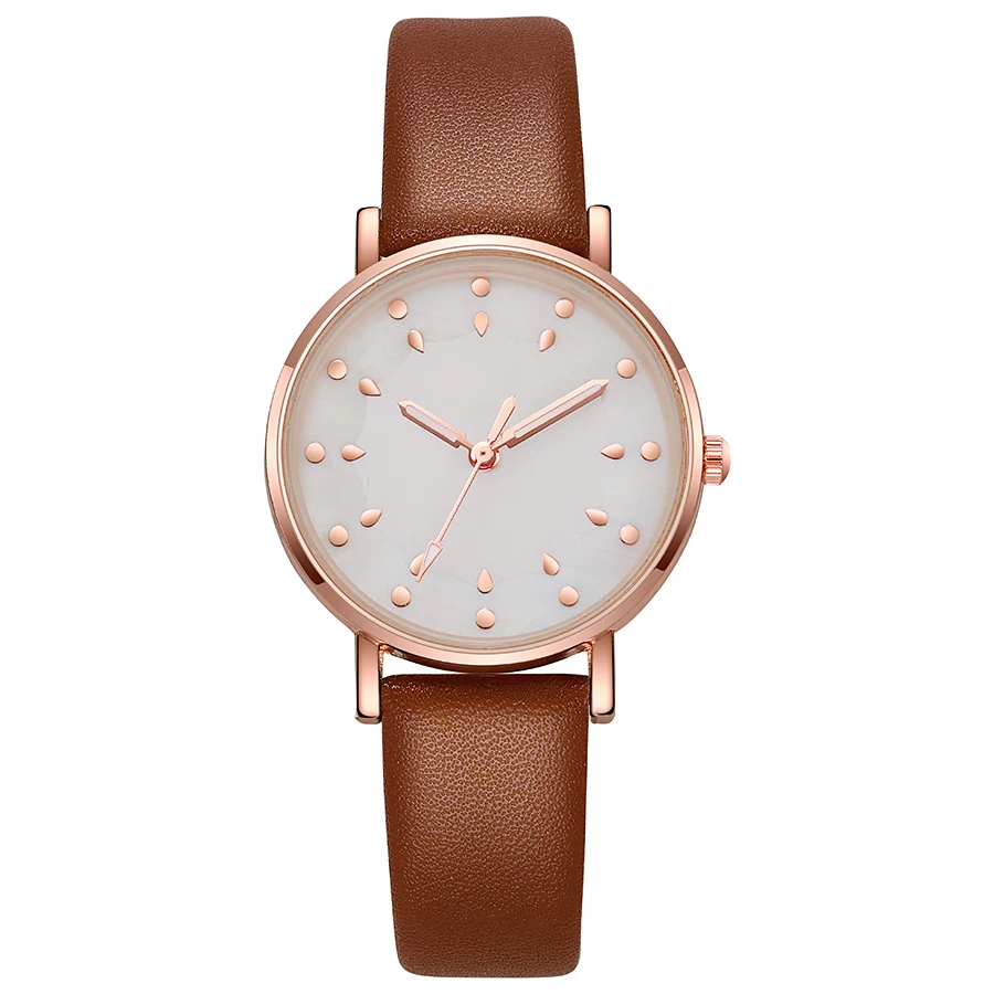 Reloj de cuero de punto pequeño simple para niñas, reloj deportivo de ocio, regalo, recién listado