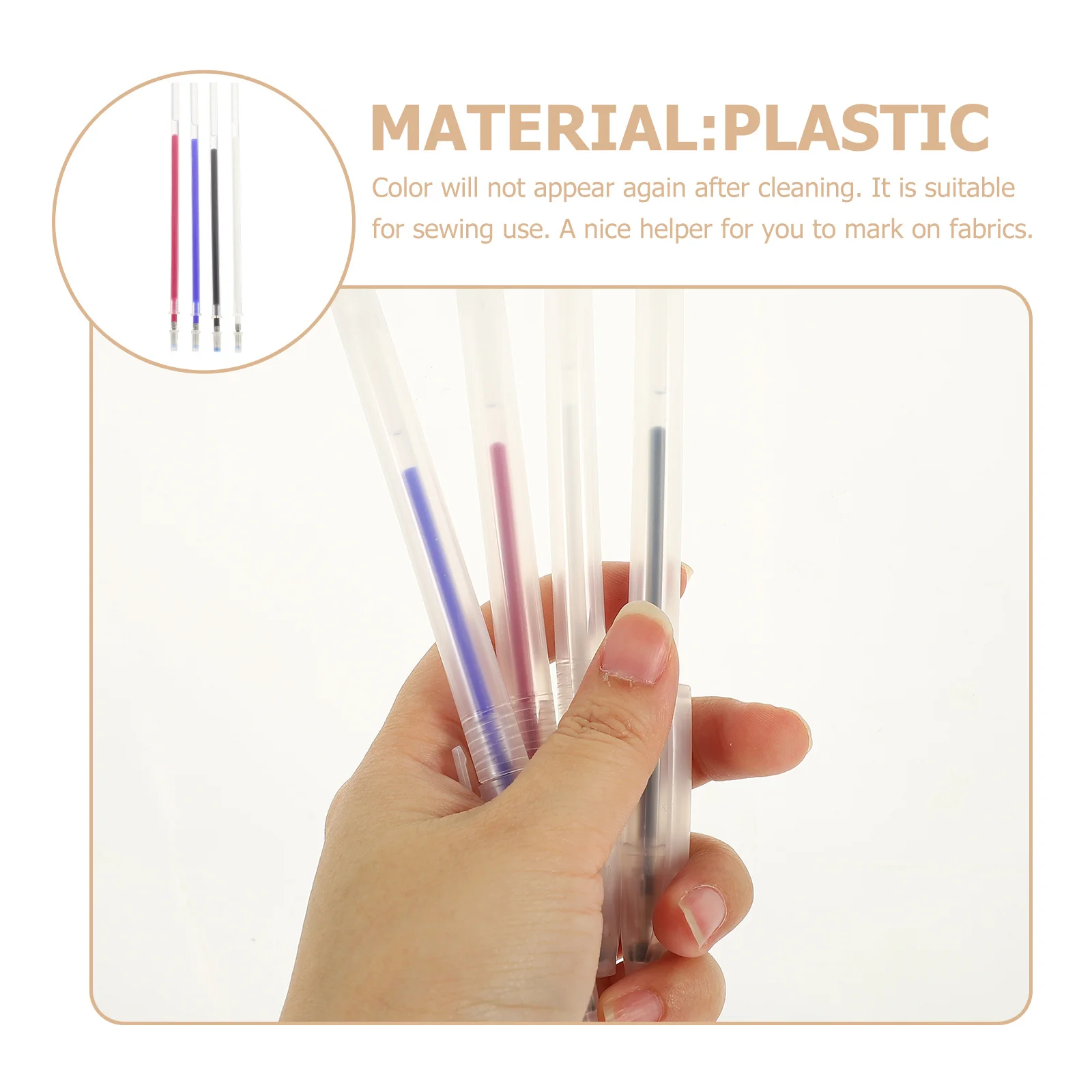 40 قطعة علامة قماش عبوات حبر قابل للمسح بالحرارة ارتفاع درجة الحرارة تختفي أقلام للخياطة بمناسبة عبوات المحمولة #6