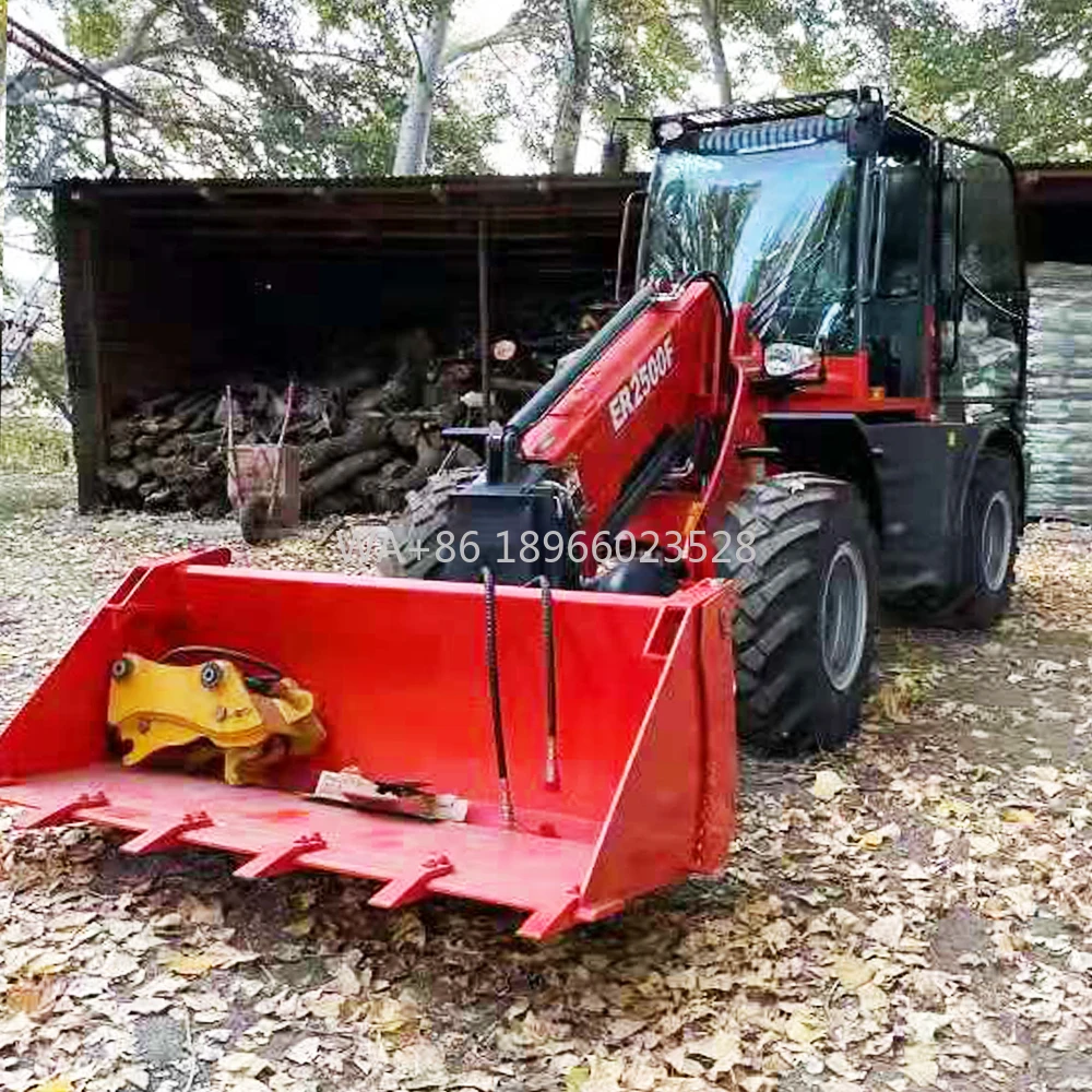 CE EVERUN ER2500F 2.5ton Multifungsi EPA Hidrolik Teleskopik Front End min Front Articulating Small Wheel Loader