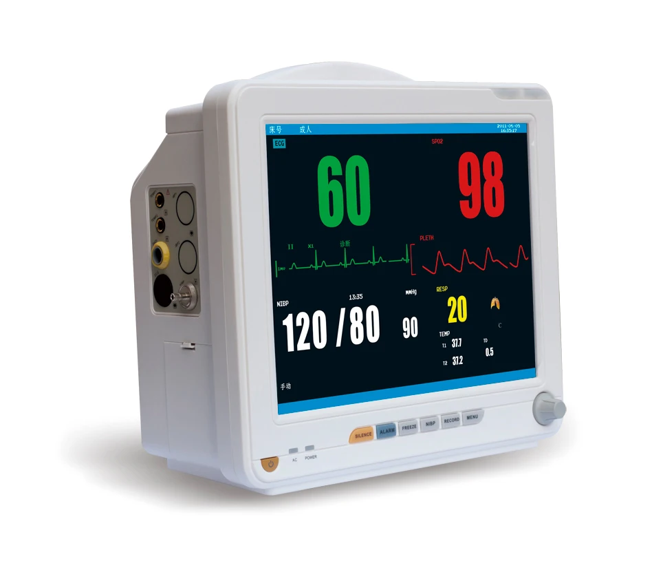 Patient Montor Veterinary  Monitor 12 inch 15 inch screen 5 parameter optional for capnograph ETCO2 IBP Montior capnograph