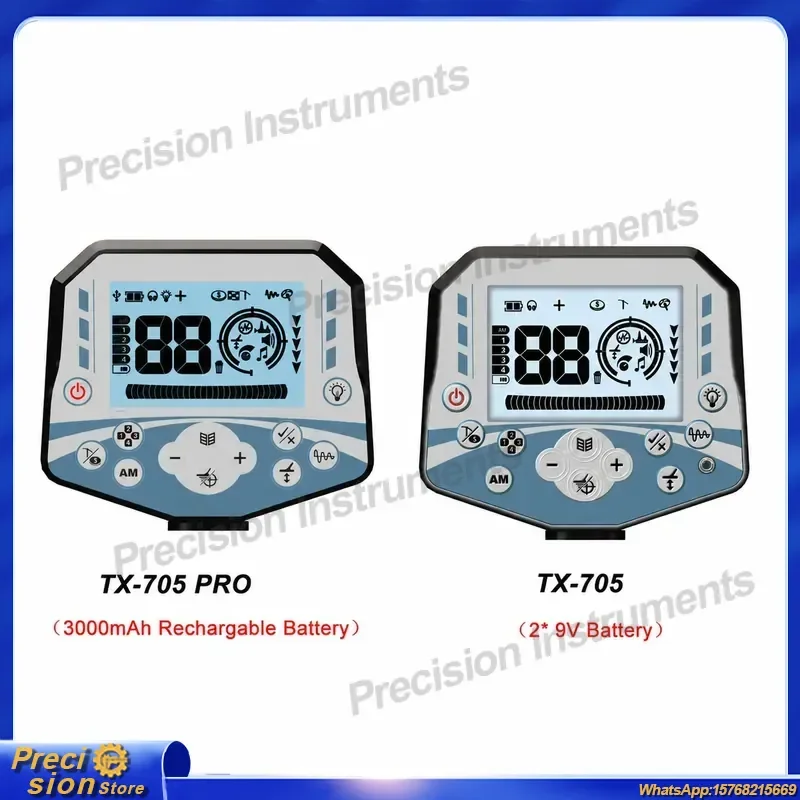 TX-705/pro Metal Detector for Underground Gold Prospecting with 11 inch Waterproof Search Coil Professional Pulse Induction
