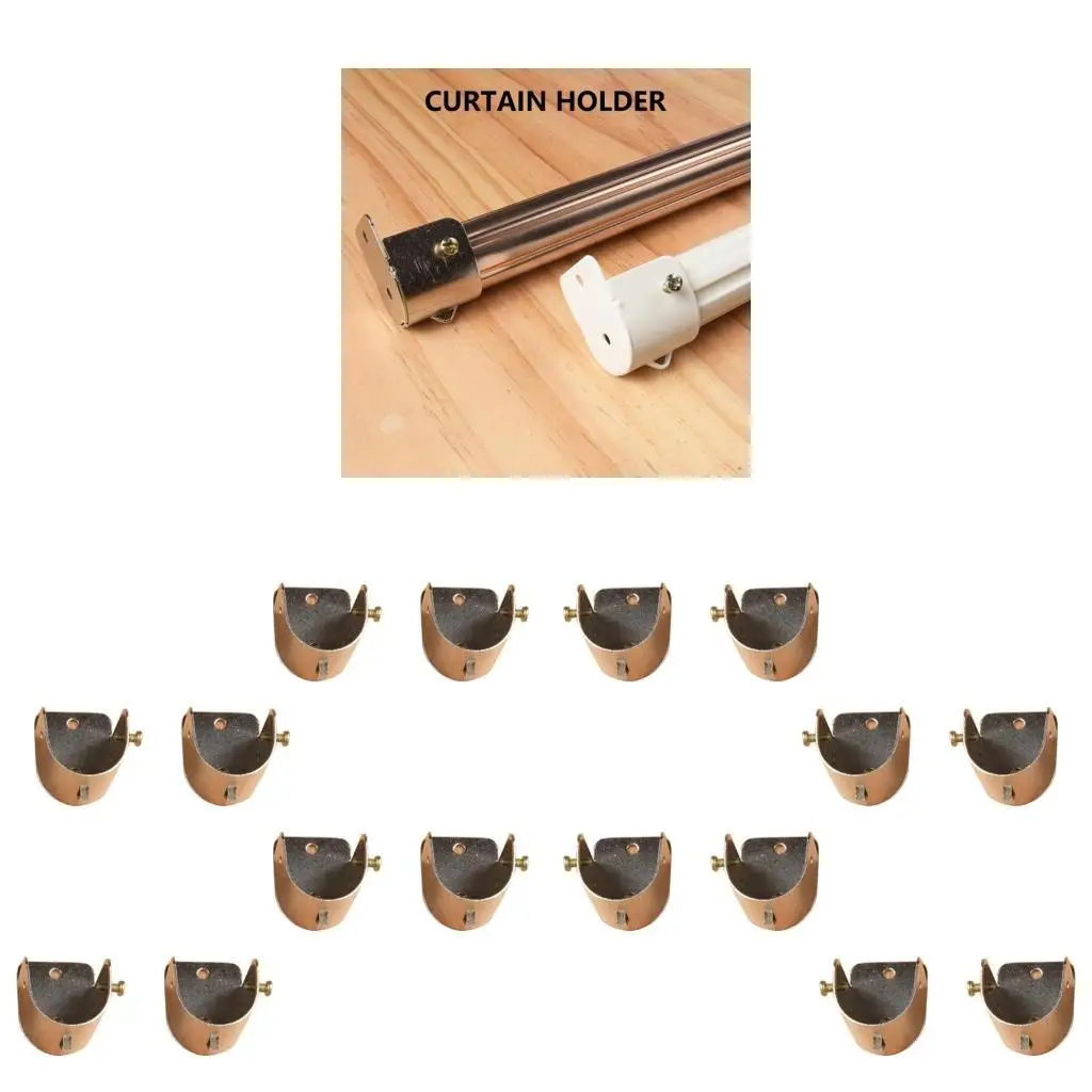 

R9UF 8Pcs Practical Curtain Rod Fixtures Easy to Installion with Elegant Look Accessory for Any Room Daily Use Decoration