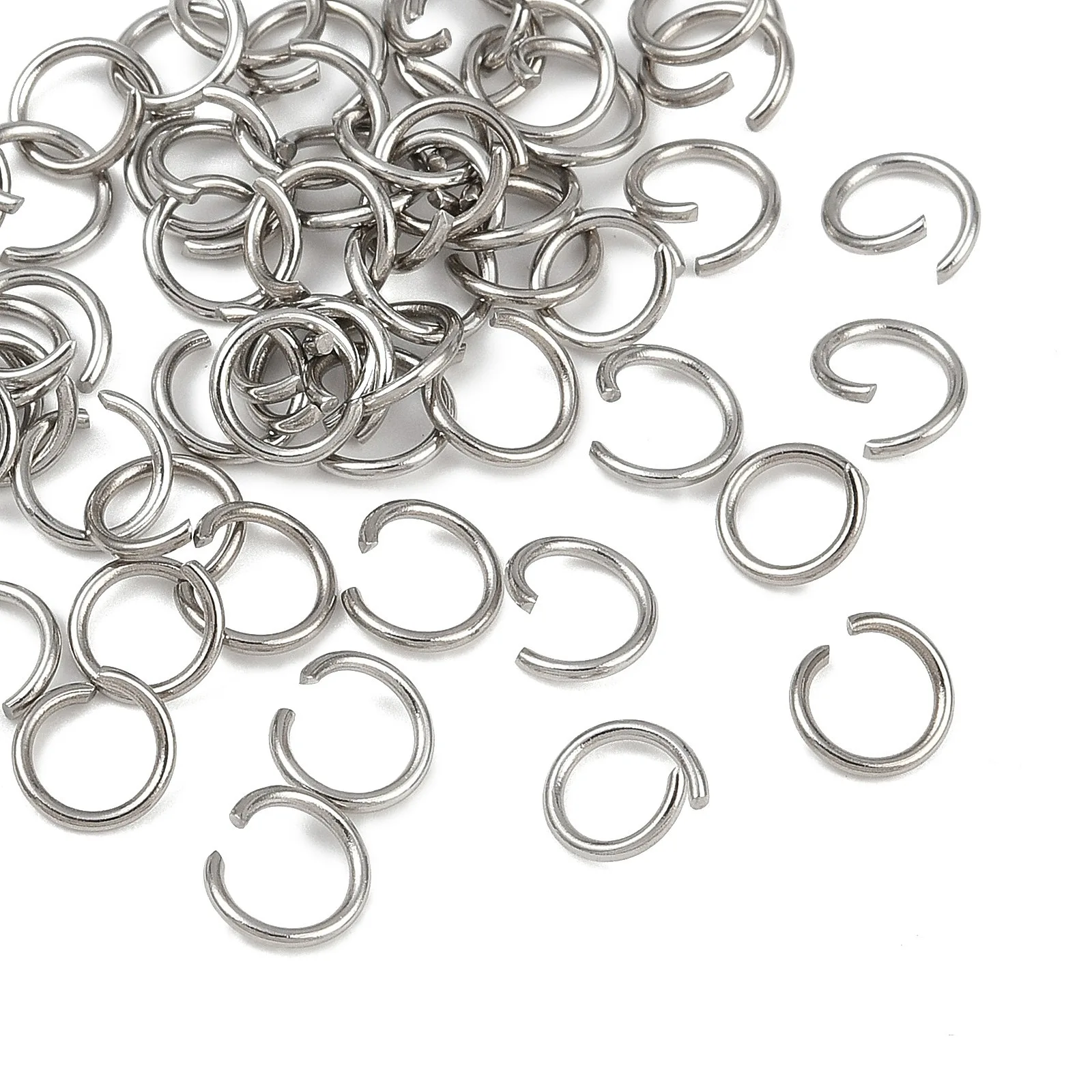 

4000pcs 304 Stainless Steel Open Jump Rings Stainless Steel Color for Making DIY Jewelry Necklace Bracelet Earrig Supplies