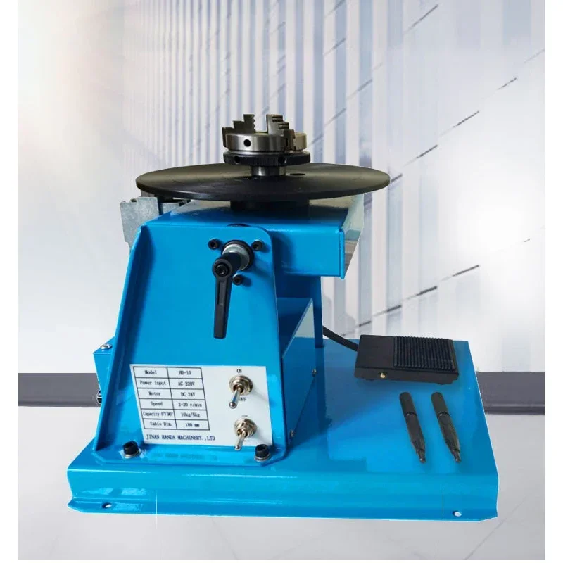 10KG Small Welding Positioner Combined With Automatic Turntable + 65mm Chuck High Quality