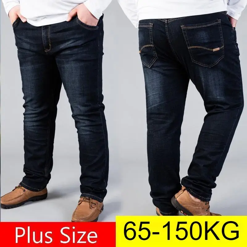 Pantalones vaqueros de talla grande para hombre, ropa informal de moda, talla grande 28-50