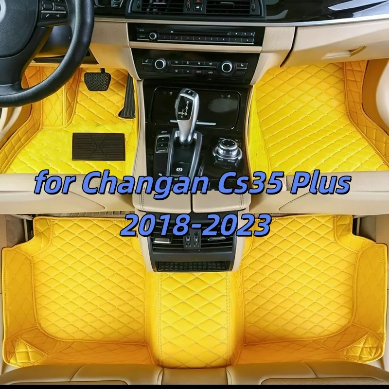 Car Accessories interior floor mats for Changan Cs35 Plus 2018-2023 19 20 21 Auto leather carpet pads full set vehicle foot rugs