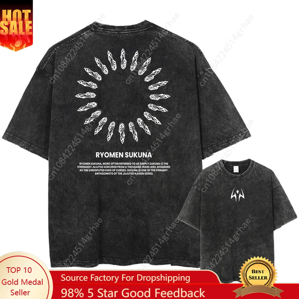 

Men Washed Apricot T-Shirt Hip Hop Streetwear Anime Graphic Print Oversize Tshirt Summer Short Sleeve Cotton Loose Vintage Tops