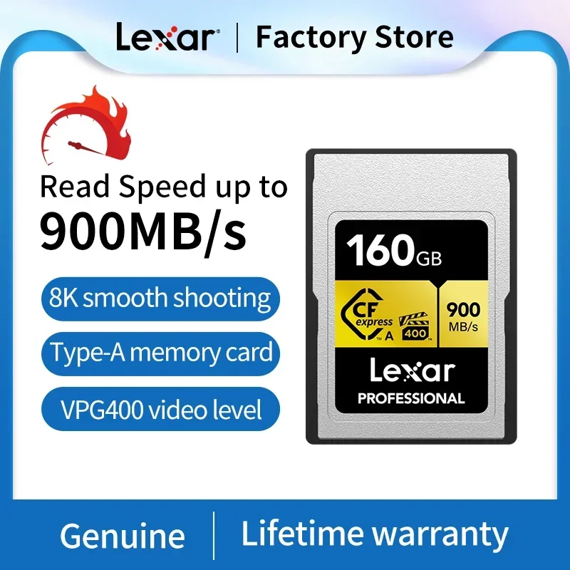 Lexar CFA Card Cfexpress Type A Memory Card  80GB 160GB 320GB Memory Card  for Sony Alpha 7Ⅳ /FX3/FX6 Camera CFE A Card