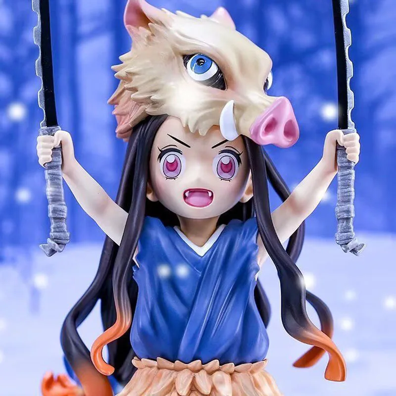 20cm demon slayer kamado nezuko anime figura midouzi cos lnosuke kimetsu não yaiba estatueta pvc estátua modelo brinquedo