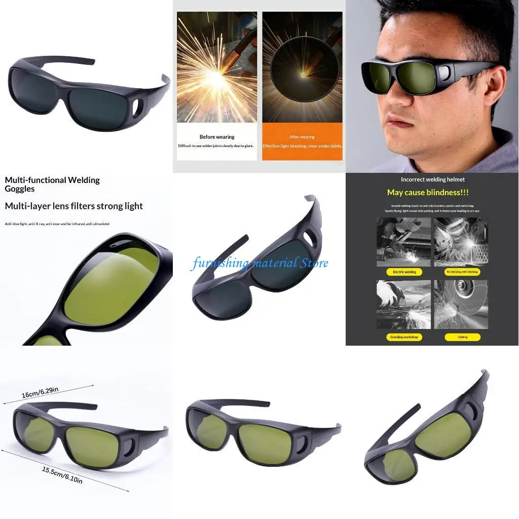 

Y5GD Ergonomic Welding Goggles Comfortable Soldering Glasses for Long Duration Use