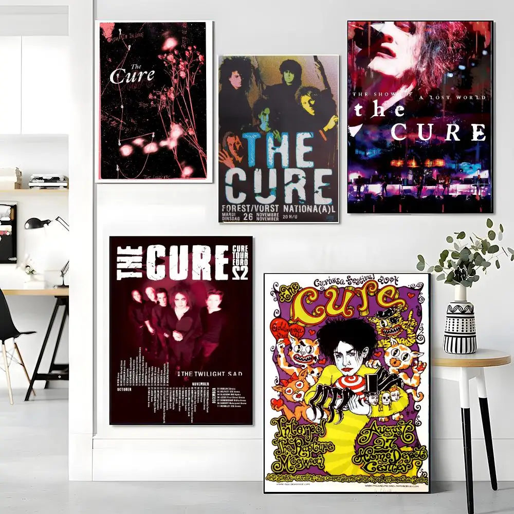 band T-The Cure-E Painting Calligraphy Boho Botanical Decor for Living Room Elegant Home Style