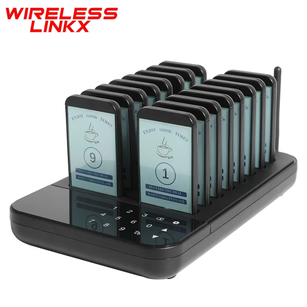 wireless restaurant pager system cliente convidado garcom chamando pager buzzer para restaurante praca de alimentacao cafe bar de praia 01