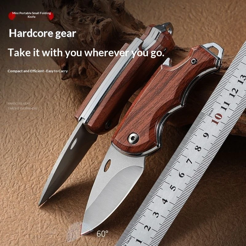 Mini Folding Knife Stainless Steel Keychain Fruit Knife For Package Opening Vegetable Peeling Multi - Purpose Portable Kitchen T