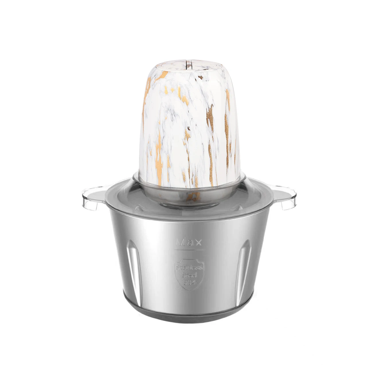 

New modelHot Sell Electric Small Appliances Multifunction 1.1-2L Stainless Steel Housing Meat Grinder DC Motor Easy Op