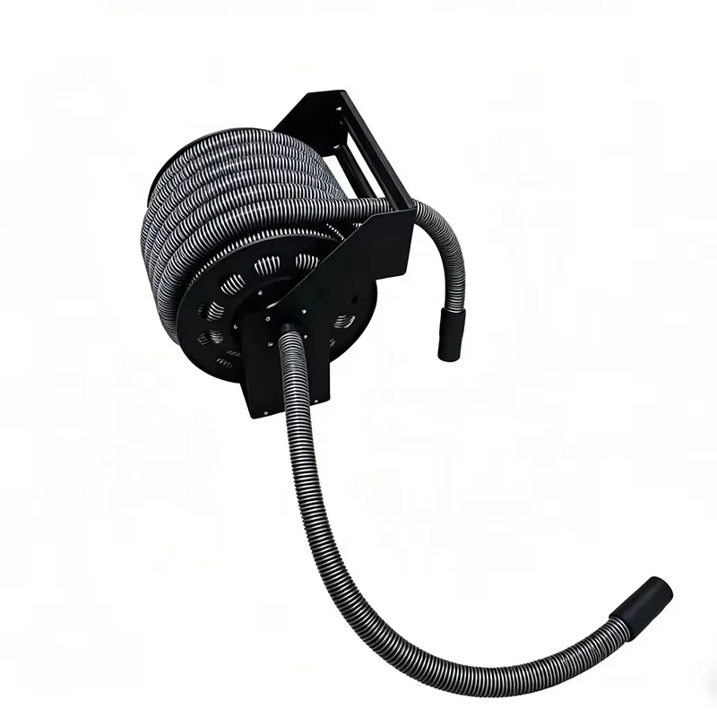 Wall Mounted Retractable Vacuum Hose Reel, 30ft Extension Hose, 1-1/4