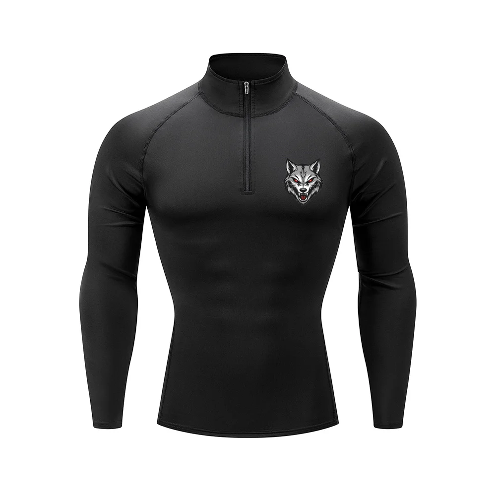 Men's Compression T Shirt Quick Dry Bodybuilding Running Shirt Summer Elastic Long Sleeve Top Gym Workout Sport Tight Rashgard