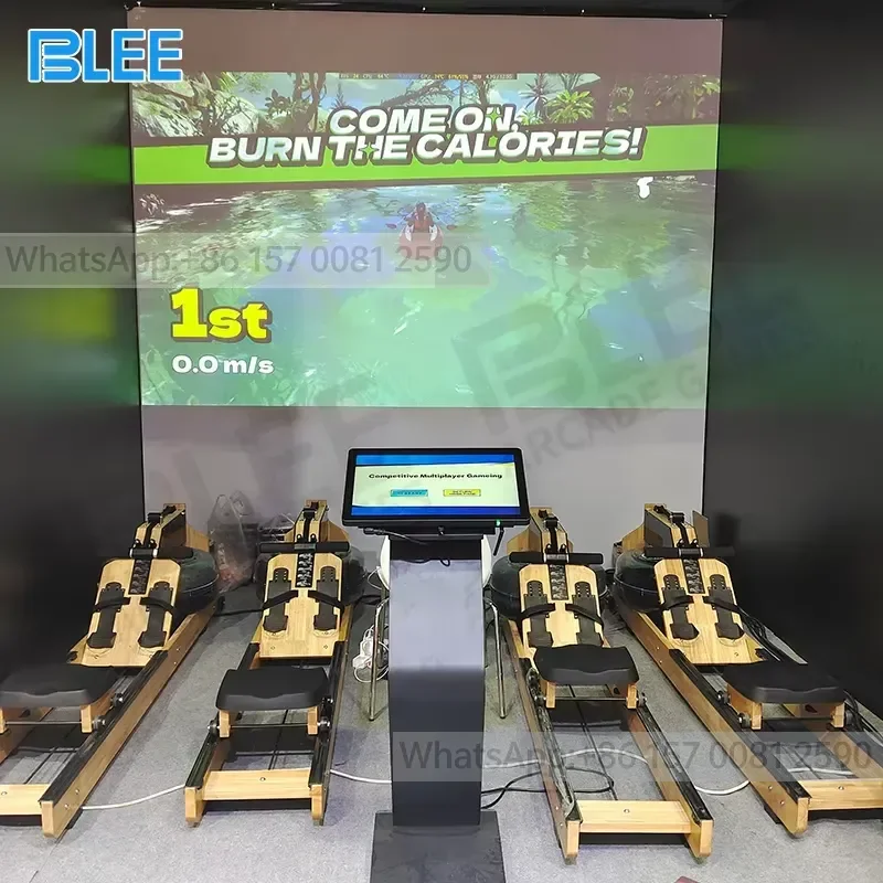AR Dynamic Kayaking Water Rowing Machine Indoor Commercial Gym Sports Park Equipment Water Resistance Rowing Machine